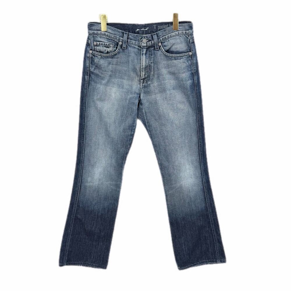 7 For All Mankind 7FAM A Pocket Boot Cut Mid Rise Dark Wash Y2K Denim Jeans